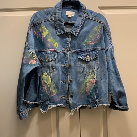 Caution to the Wind Denim Jacket Size Medium - Picture 1 of 15